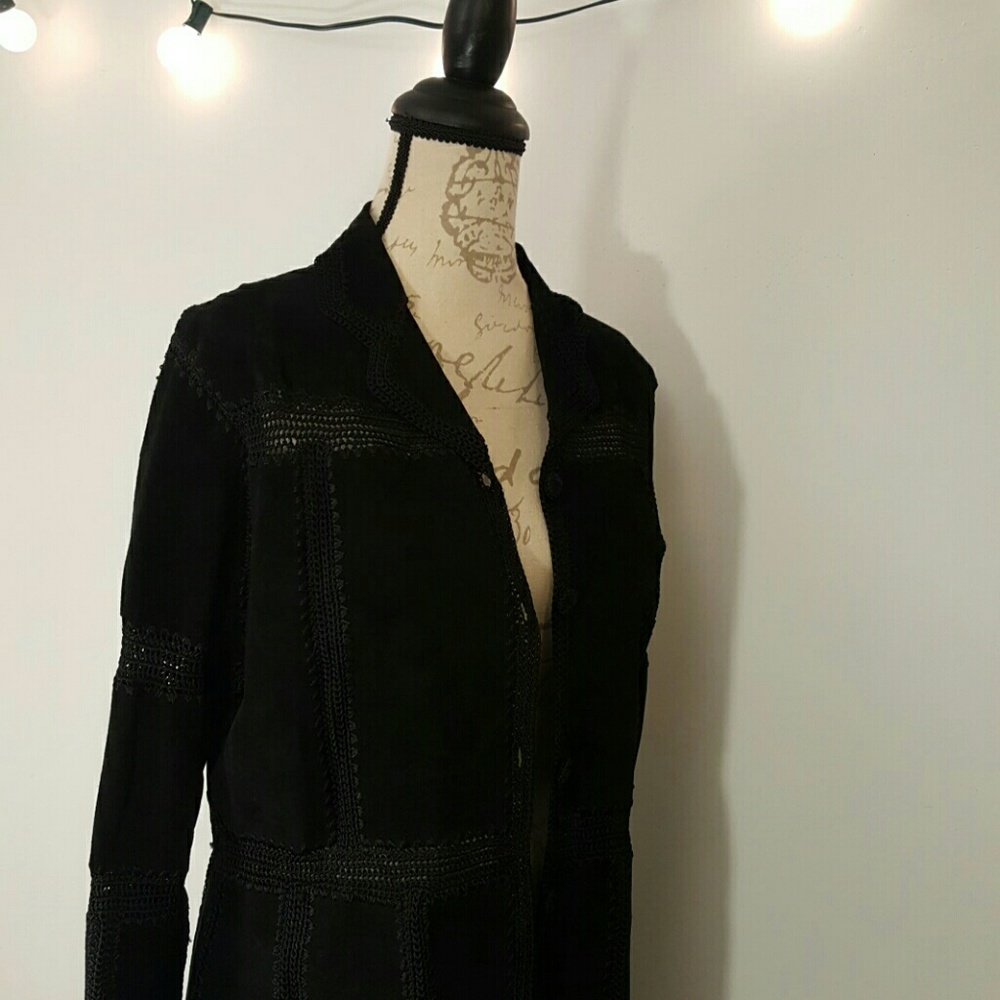 Smh Leather Rayon M Boho Festival Black Jacket View 6